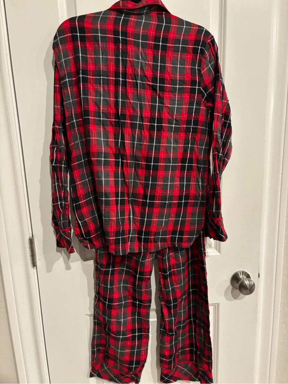 Victoria's Secret Red and Black Plaid Pajama Set